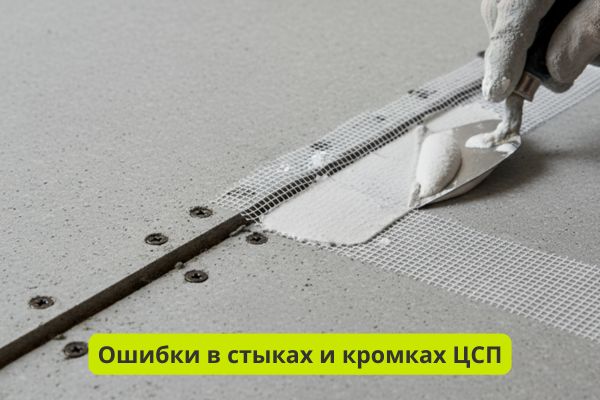 Ошибки в стыках ЦСП фото